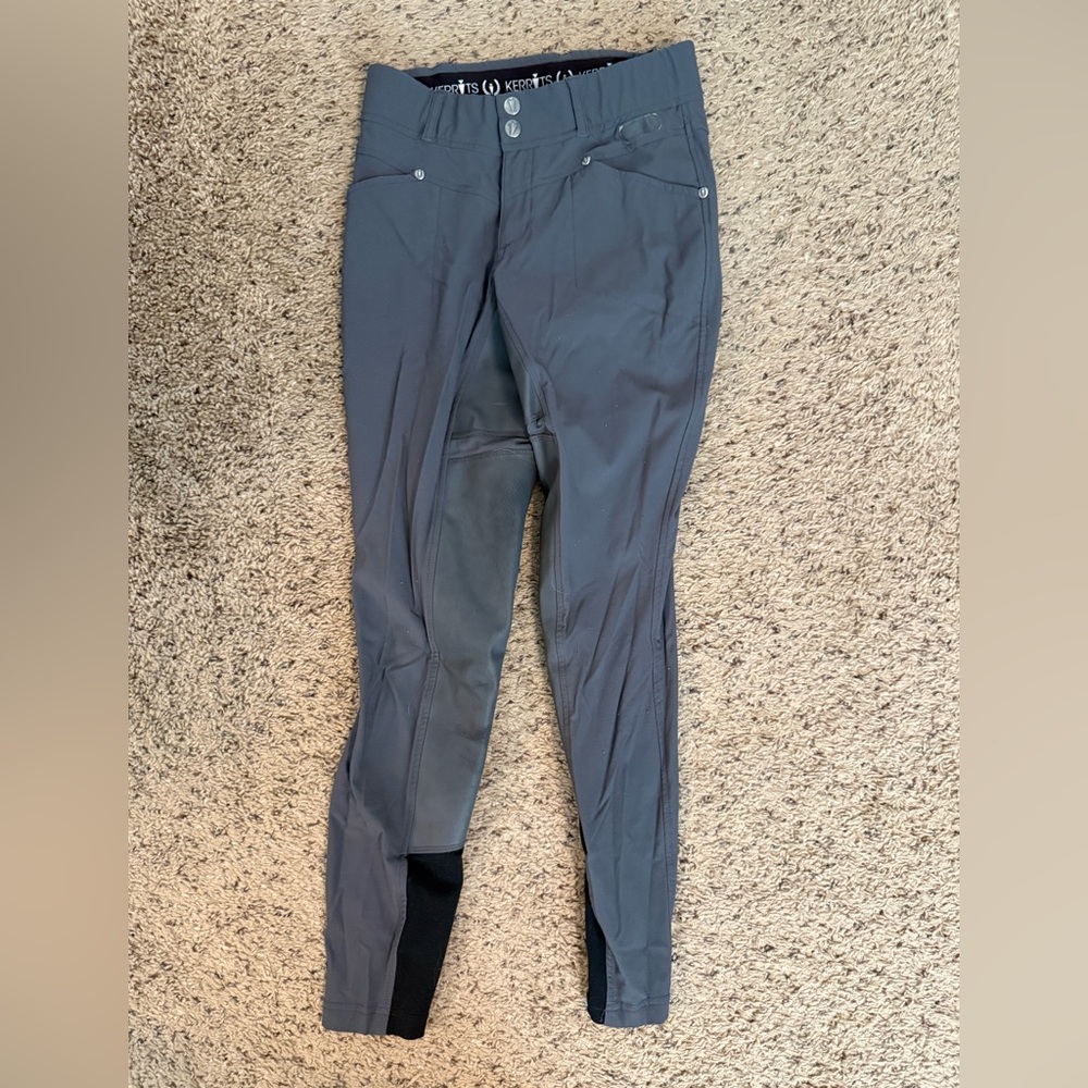 Kerrits Women's Gray Crossover Breeches - Full Seat